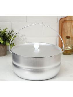 Котёлок туристический, 6 л, алюминиевая крышка, цвет серебряный