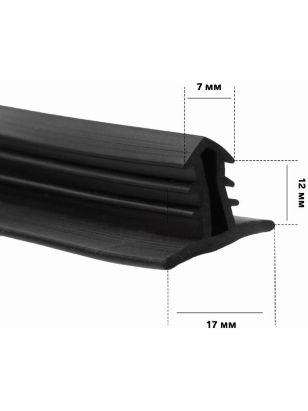 Уплотнитель лобового стекла TORSO, 1.6 м, черный