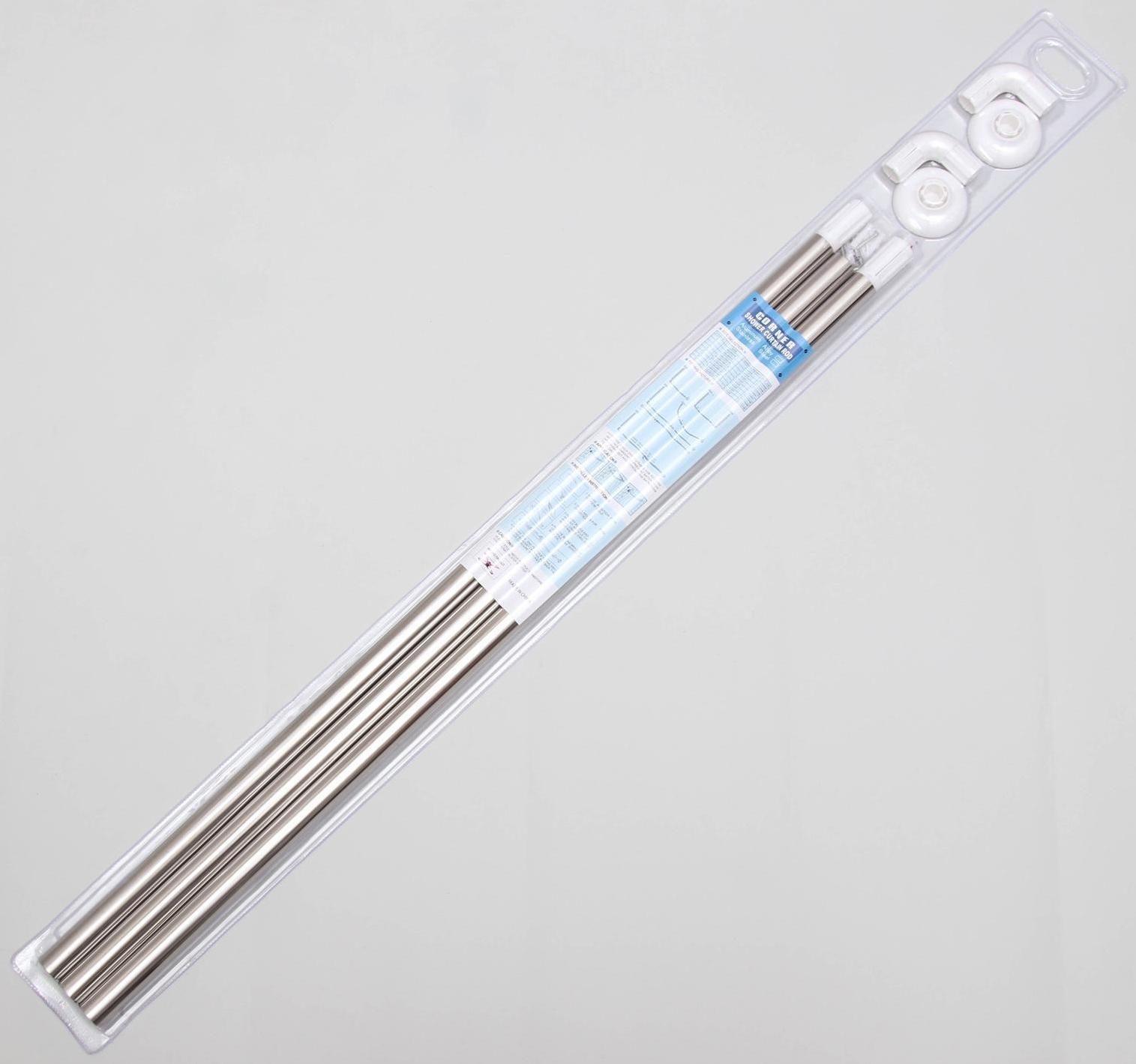 Карниз для ванной комнаты п-образный, 90×90×90 см, нержавеющая сталь