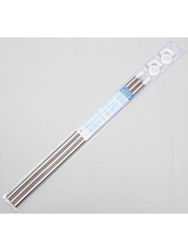 Карниз для ванной комнаты п-образный, 90×90×90 см, нержавеющая сталь