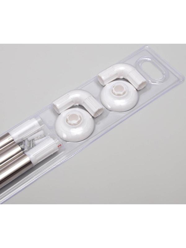 Карниз для ванной комнаты п-образный, 90×90×90 см, нержавеющая сталь