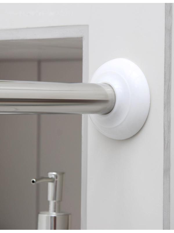 Карниз для ванной комнаты п-образный, 90×90×90 см, нержавеющая сталь