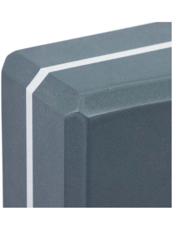 Блок для йоги 23 х 15 х 8 см, вес 120 г, цвет серый