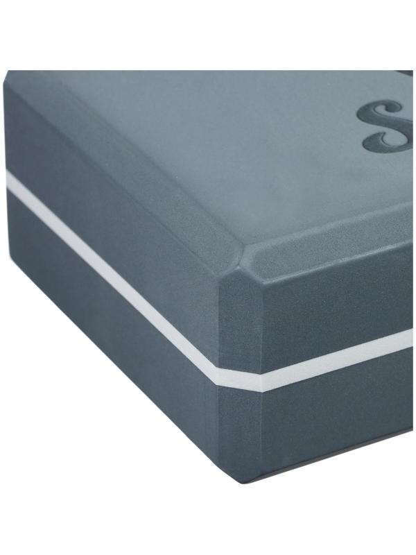 Блок для йоги 23 х 15 х 8 см, вес 120 г, цвет серый