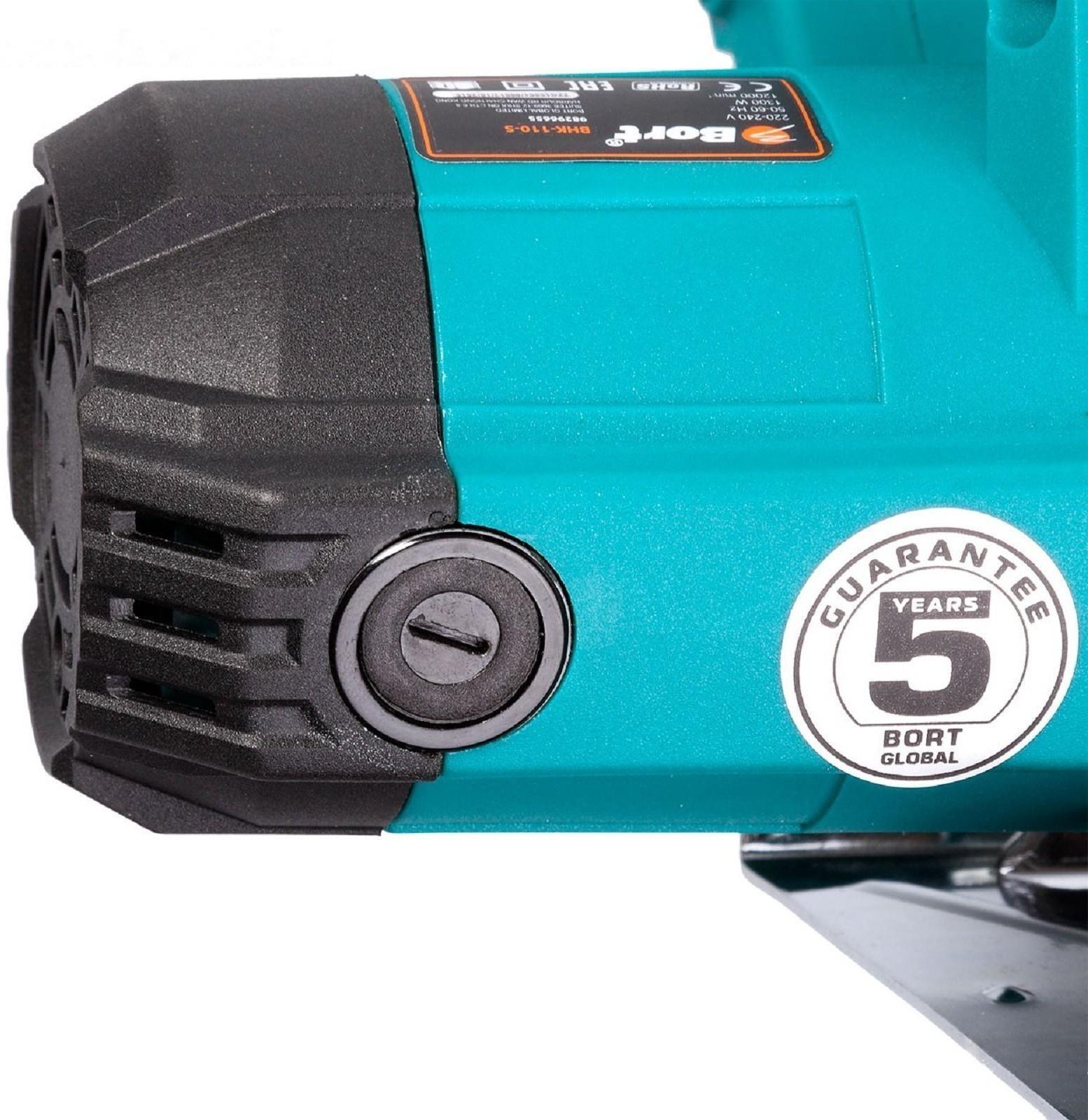 Пила циркулярная Bort BHK-110-S, 1300Вт, 12000 об/мин, d=110/115 мм, посадочный 20/22 мм