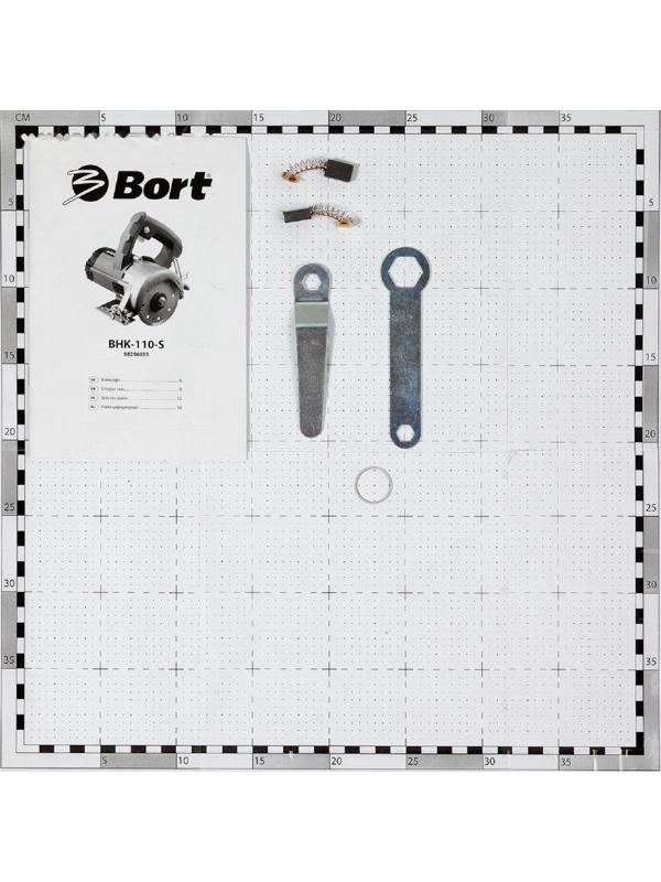 Пила циркулярная Bort BHK-110-S, 1300Вт, 12000 об/мин, d=110/115 мм, посадочный 20/22 мм