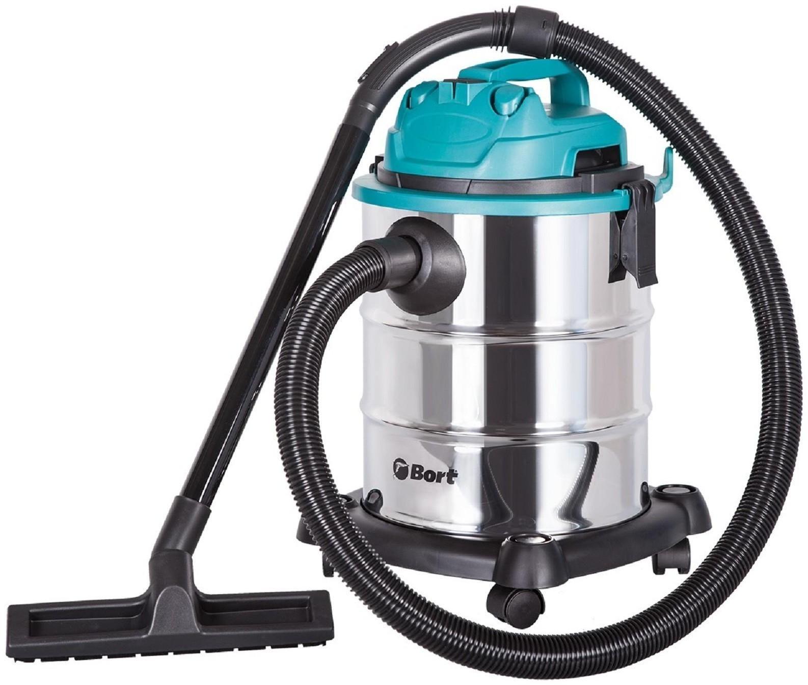Строительный пылесос Bort BSS-1325, 1300 Вт, 29 л/сек, 25 л, функции выдува и сбора жидкости