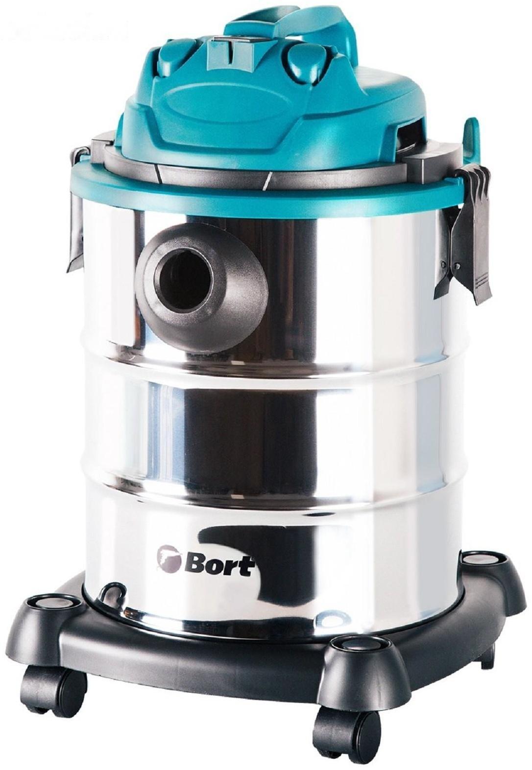 Строительный пылесос Bort BSS-1325, 1300 Вт, 29 л/сек, 25 л, функции выдува и сбора жидкости