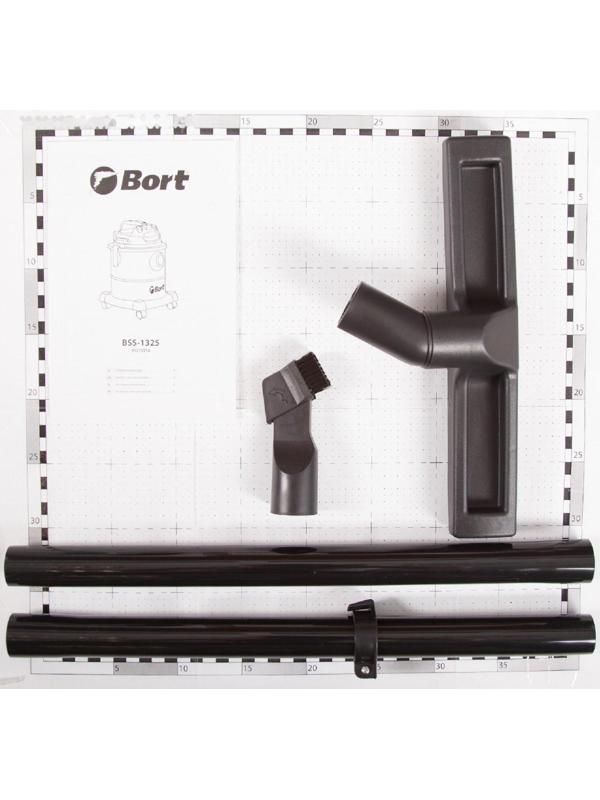 Строительный пылесос Bort BSS-1325, 1300 Вт, 29 л/сек, 25 л, функции выдува и сбора жидкости
