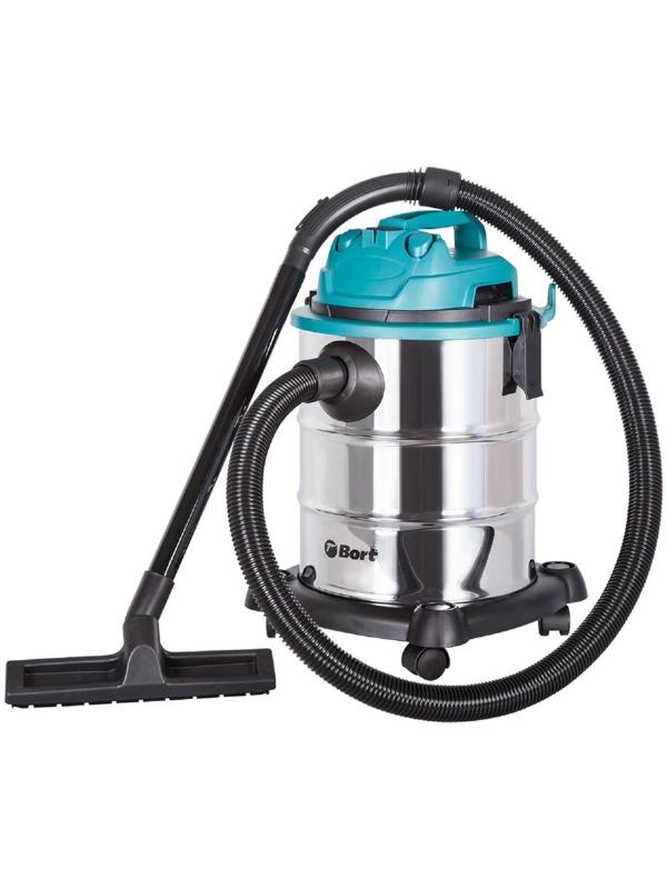 Строительный пылесос Bort BSS-1325, 1300 Вт, 29 л/сек, 25 л, функции выдува и сбора жидкости