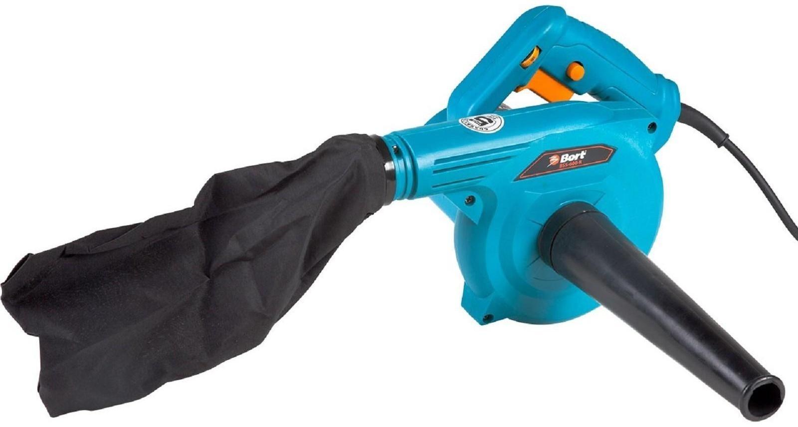 Электрическая воздуходувка Bort BSS-600-R, 600 Вт, 240 м3/час, 13000 об/мин, выдув
