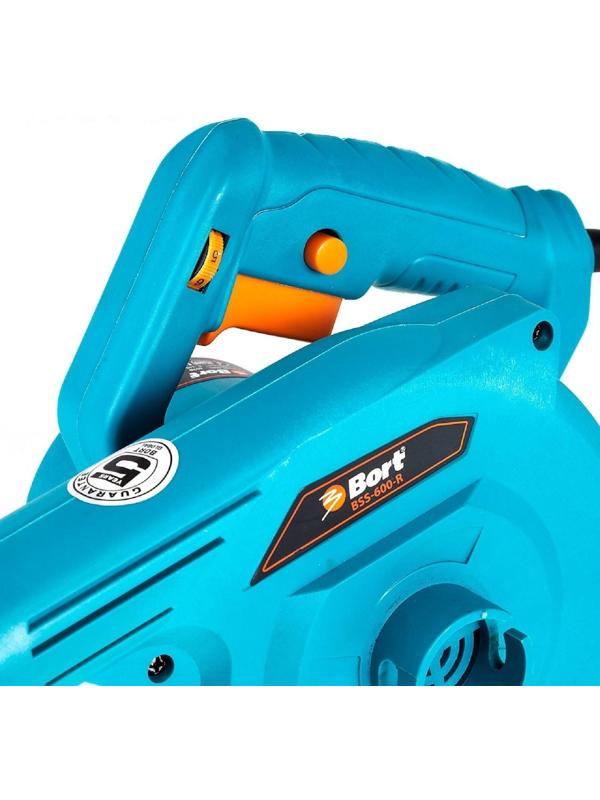 Электрическая воздуходувка Bort BSS-600-R, 600 Вт, 240 м3/час, 13000 об/мин, выдув