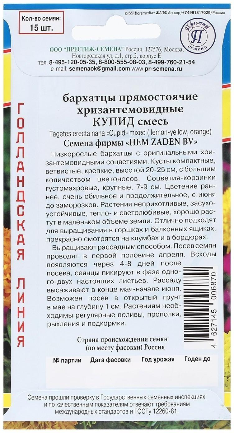 Семена Бархатцы хризантемы 