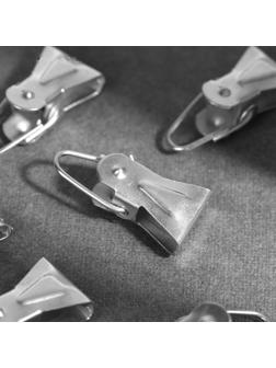 Зажим для штор, 12 × 28 мм, металл