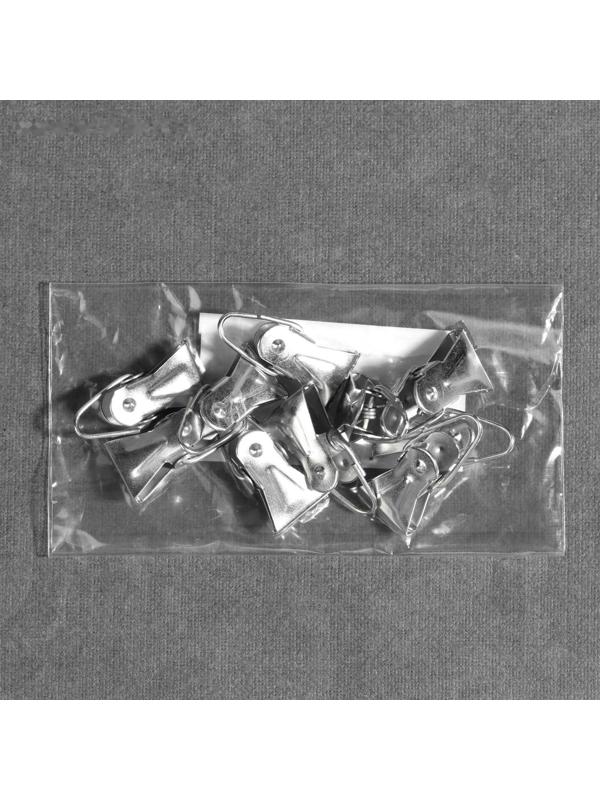 Зажим для штор, 12 × 28 мм, металл