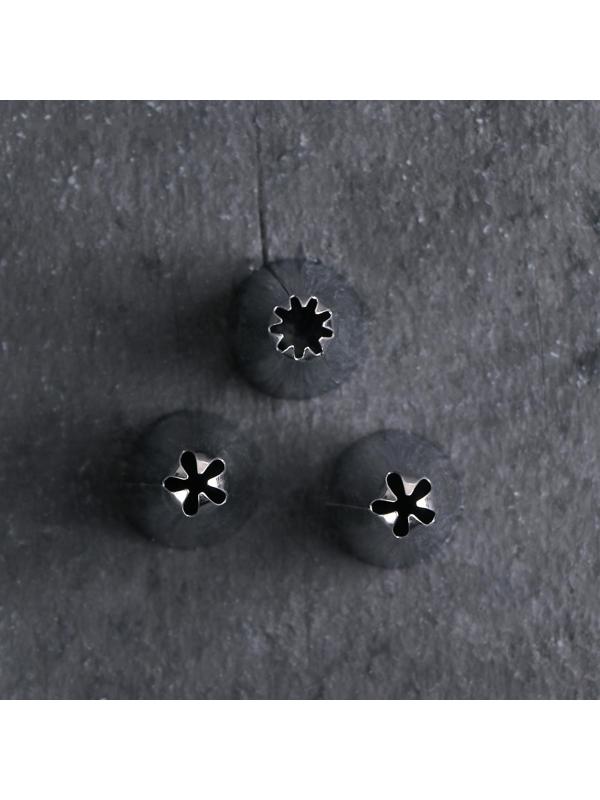 Набор кондитерский «Лориэн», 10 предметов: форма для выпечки 5 шт «Звезда», 3 насадки, адаптер, мешок