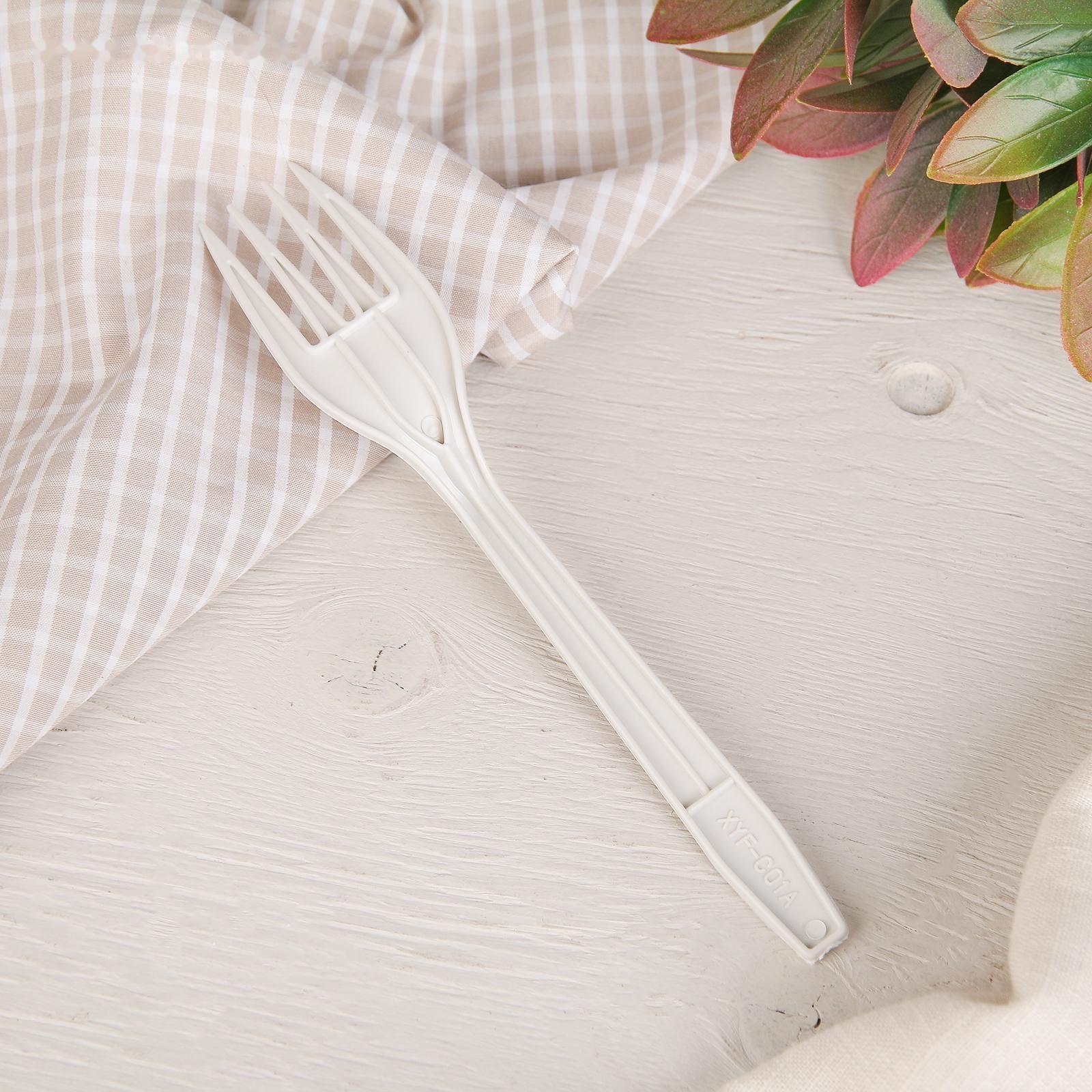 Вилка одноразовая Nature, 15,8 см, из кукурузного крахмала, цвет белый