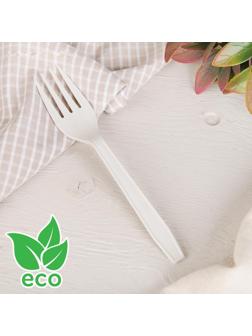 Вилка одноразовая Nature, 15,8 см, из кукурузного крахмала, цвет белый