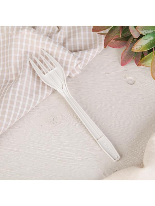 Вилка одноразовая Nature, 15,8 см, из кукурузного крахмала, цвет белый