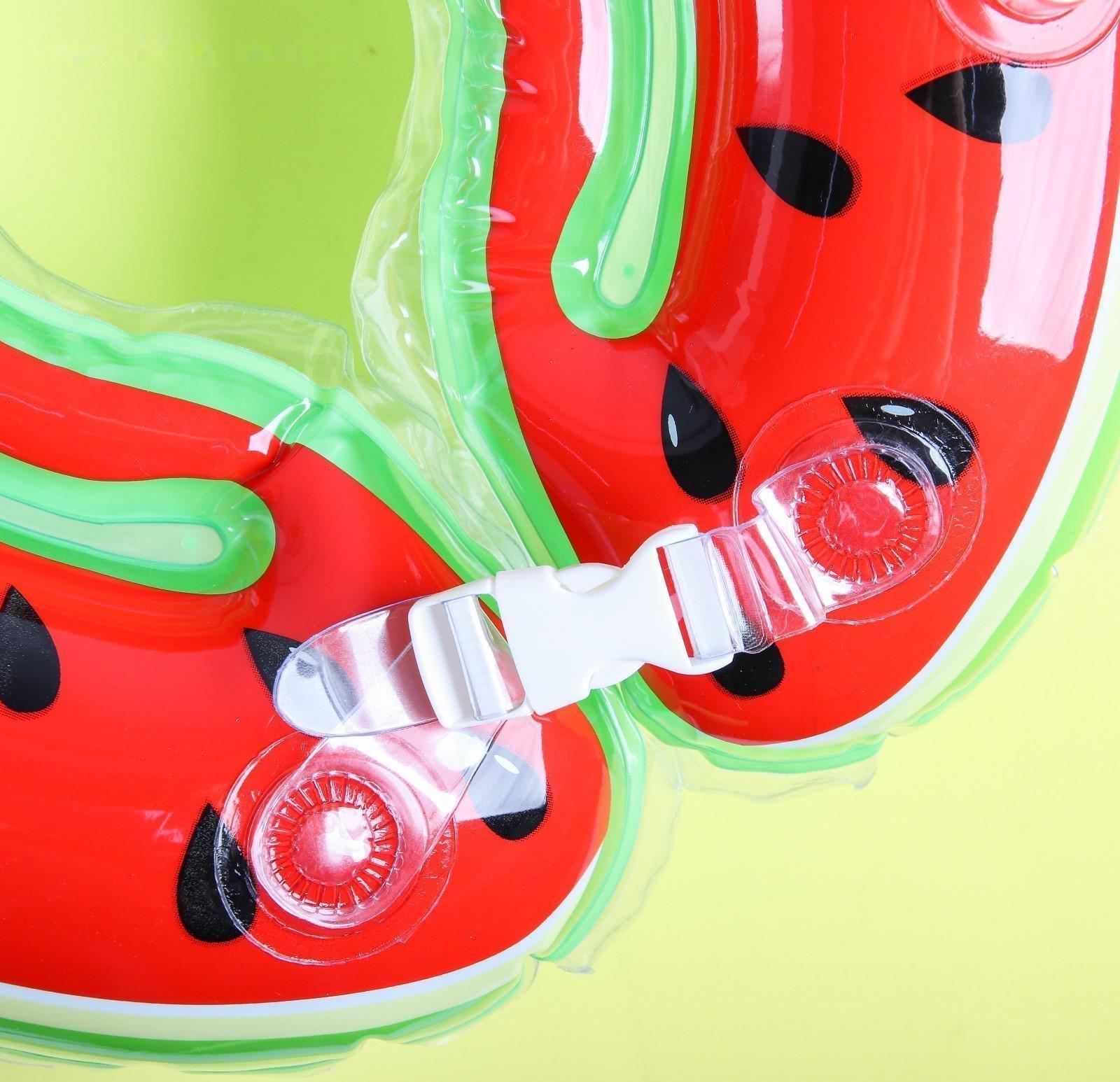 Круг детский на шею, для купания, «Арбузик», от 1 мес, двухкамерный, с погремушками