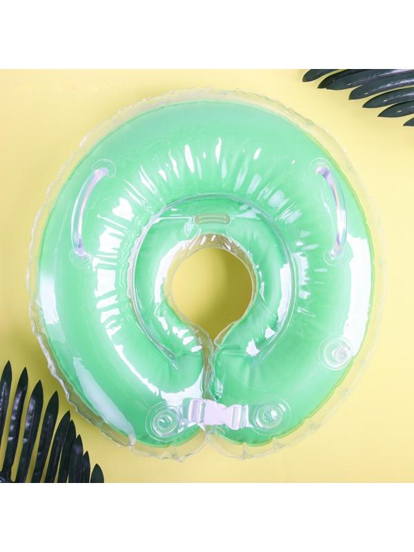 Круг детский на шею, для купания, «Арбузик», от 1 мес, двухкамерный, с погремушками