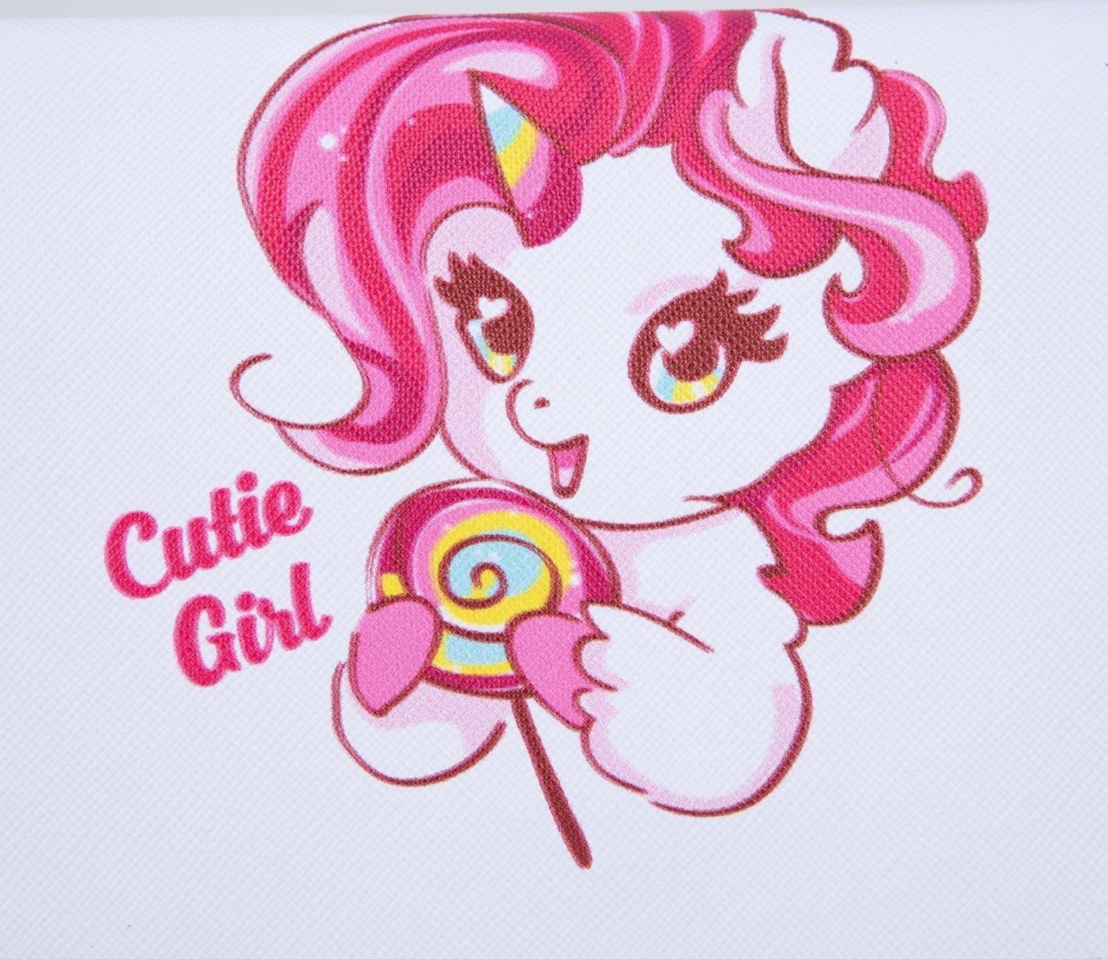 Сумка детская «Единорог», отдел на клапане, цвет белый/розовый, 15х4х12 см