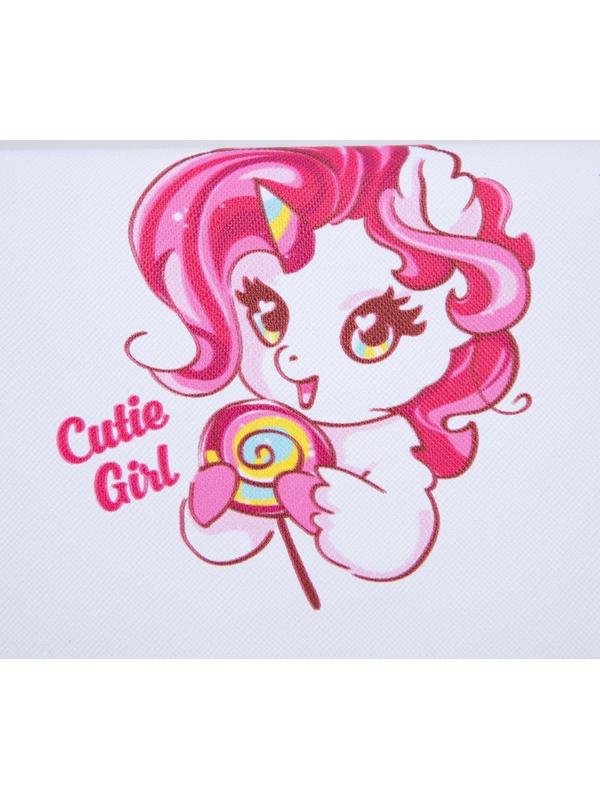 Сумка детская «Единорог», отдел на клапане, цвет белый/розовый, 15х4х12 см