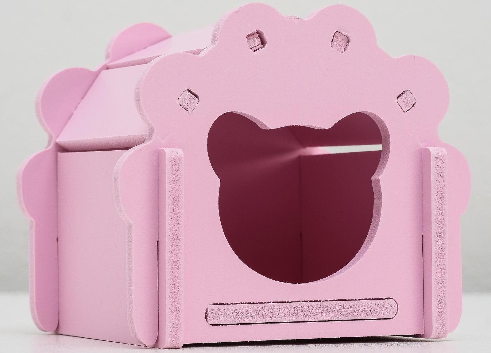 Домик для грызунов фигурный, 10,5 х 9,5 см, микс цветов