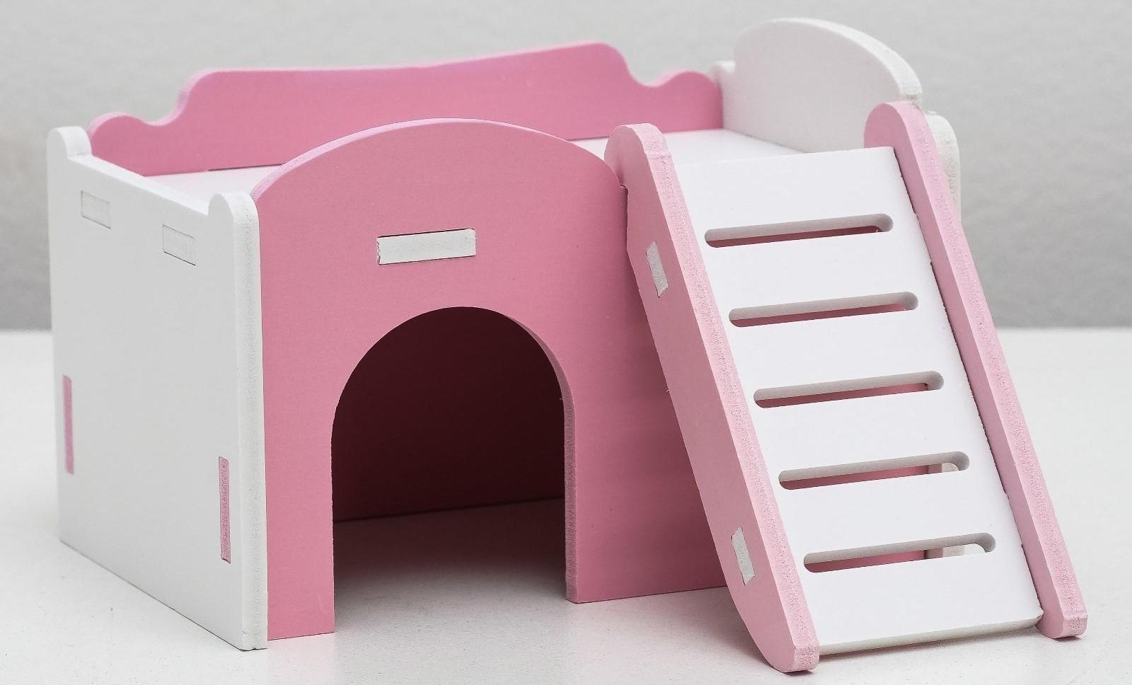 Дом для грызунов с лесенкой и террасой, микс