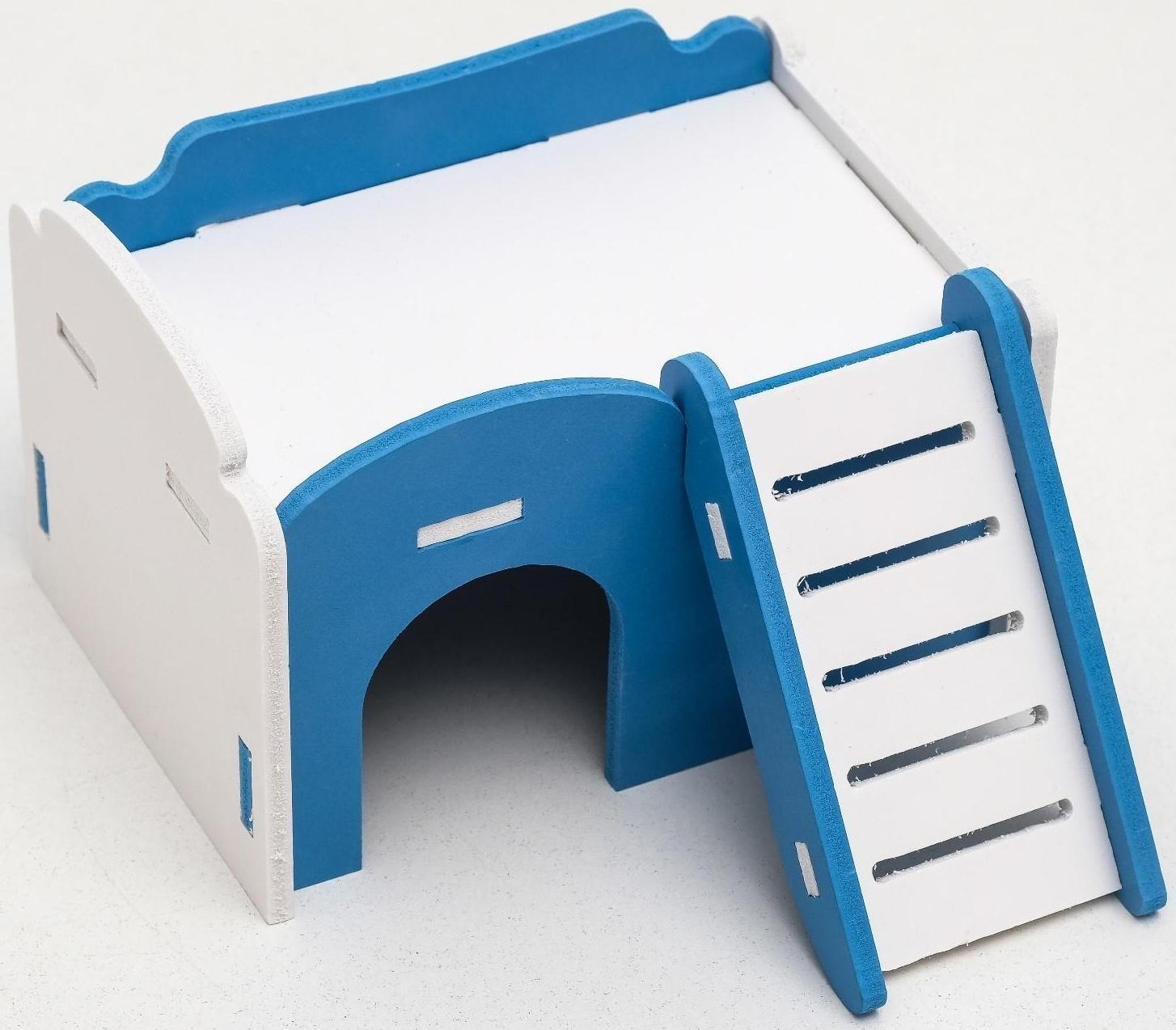 Дом для грызунов с лесенкой и террасой, микс