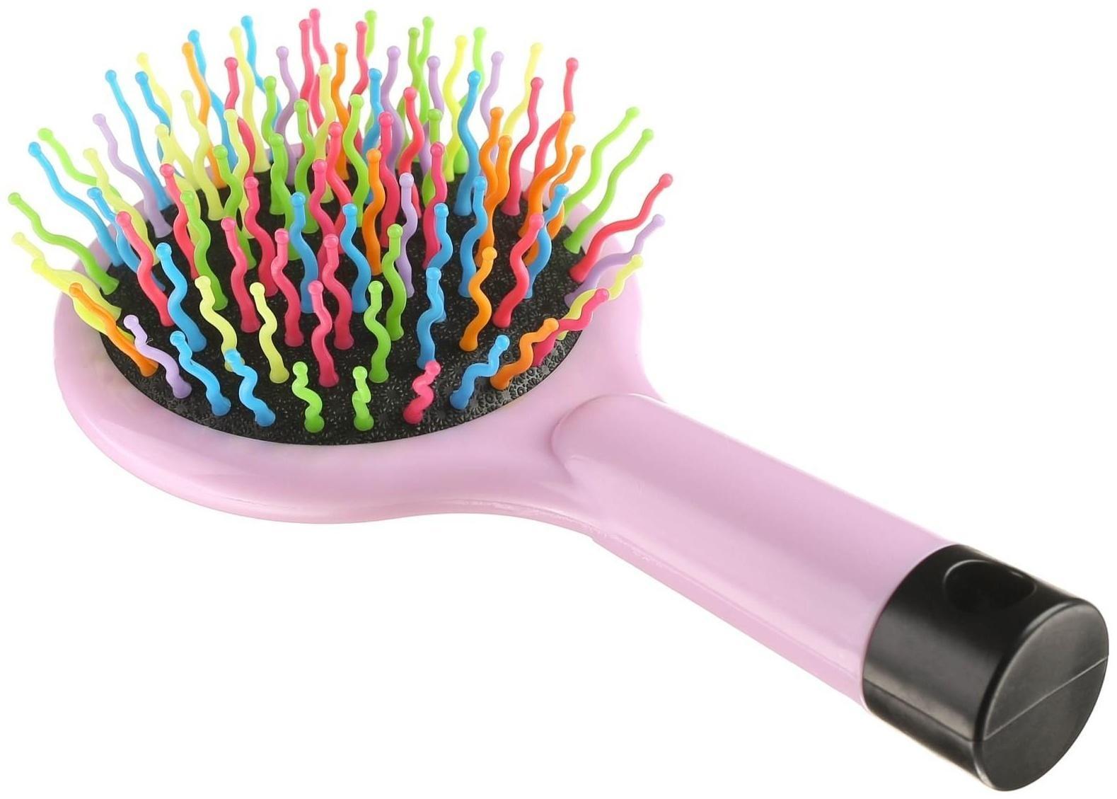 Расческа детская «Зайка», круглая 15 х 7.3 см