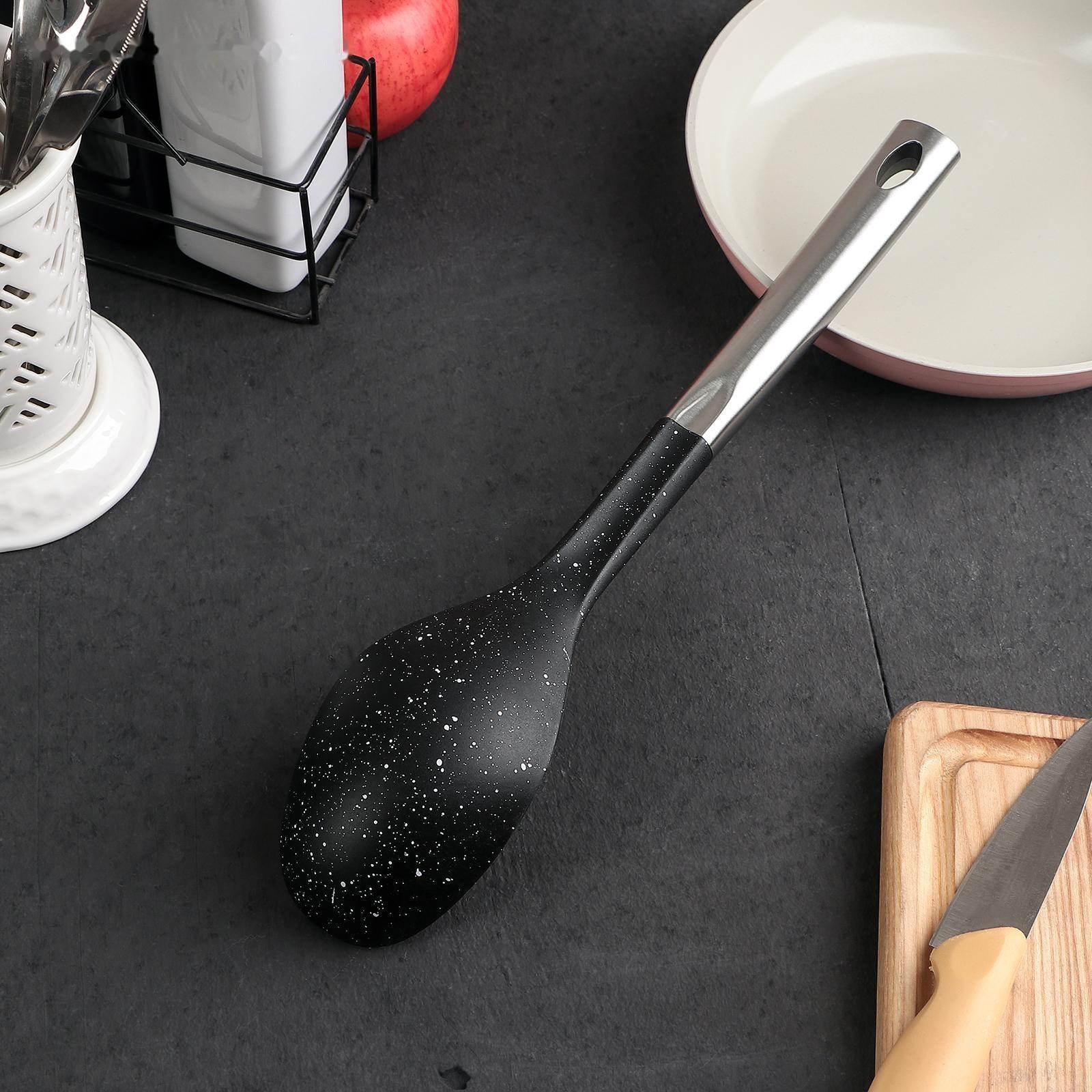 Ложка гарнирная Доляна «Синара», 33 см, цвет металлик