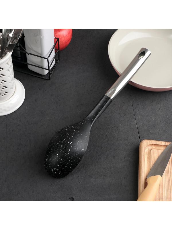 Ложка гарнирная Доляна «Синара», 33 см, цвет металлик