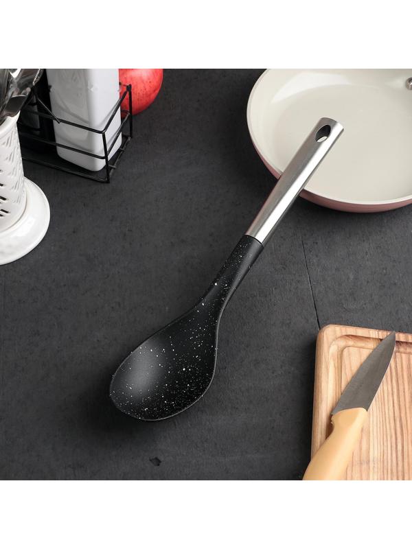 Ложка гарнирная Доляна «Синара», 33 см, цвет металлик