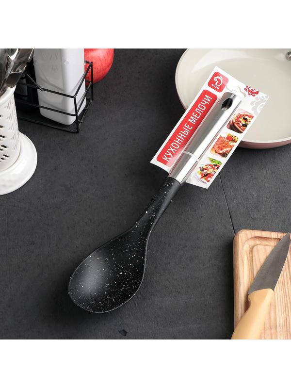 Ложка гарнирная Доляна «Синара», 33 см, цвет металлик