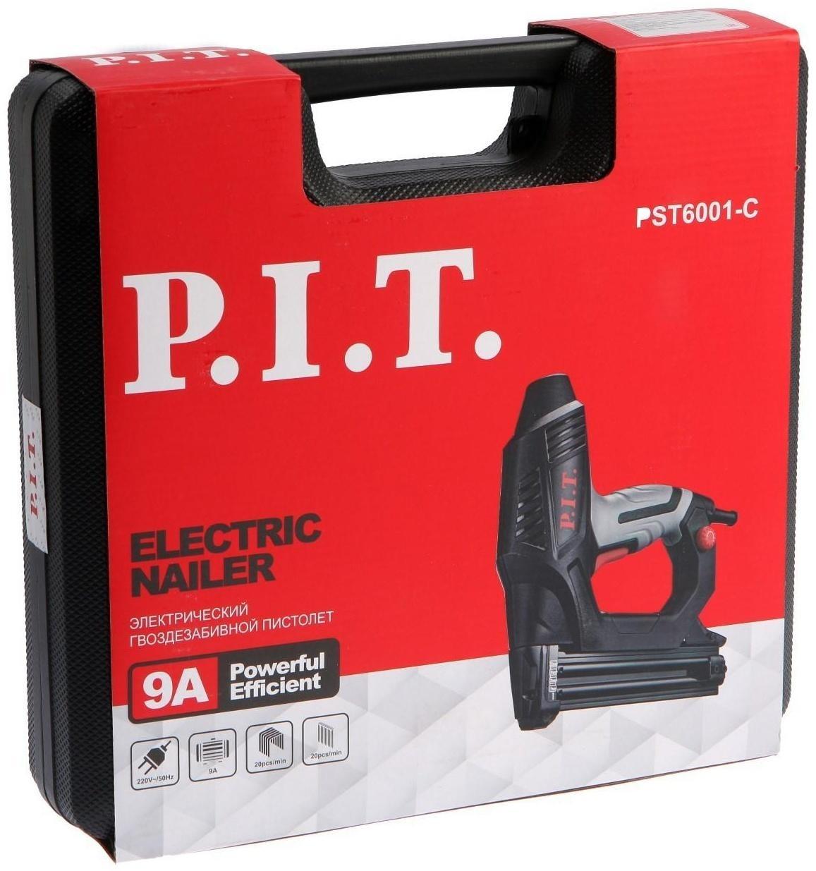 Степлер электрический P.I.T. PST6001-C, 2000 Вт, 20 шт/мин, магазин 100 шт., скобы/гвозди