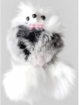 Мышка на ножках, из натурального меха кролика, 10 см, микс цветов