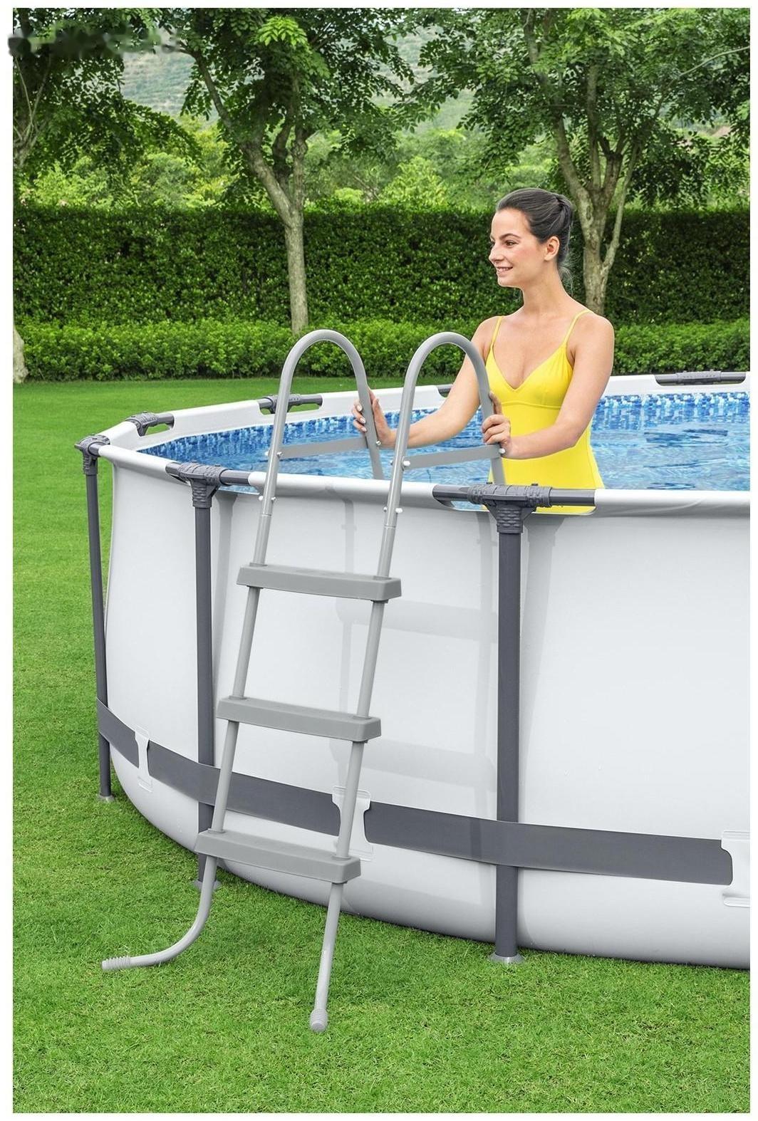 Бассейн каркасный Steel Pro MAX, 427 x 107 см, фильтр-насос, лестница, тент, 56950 Bestway