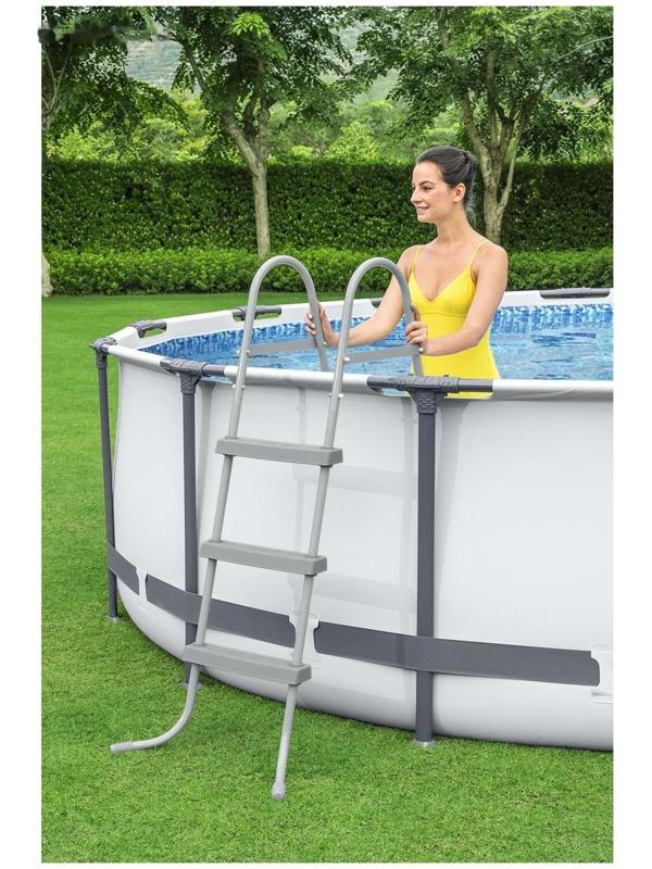 Бассейн каркасный Steel Pro MAX, 427 x 107 см, фильтр-насос, лестница, тент, 56950 Bestway