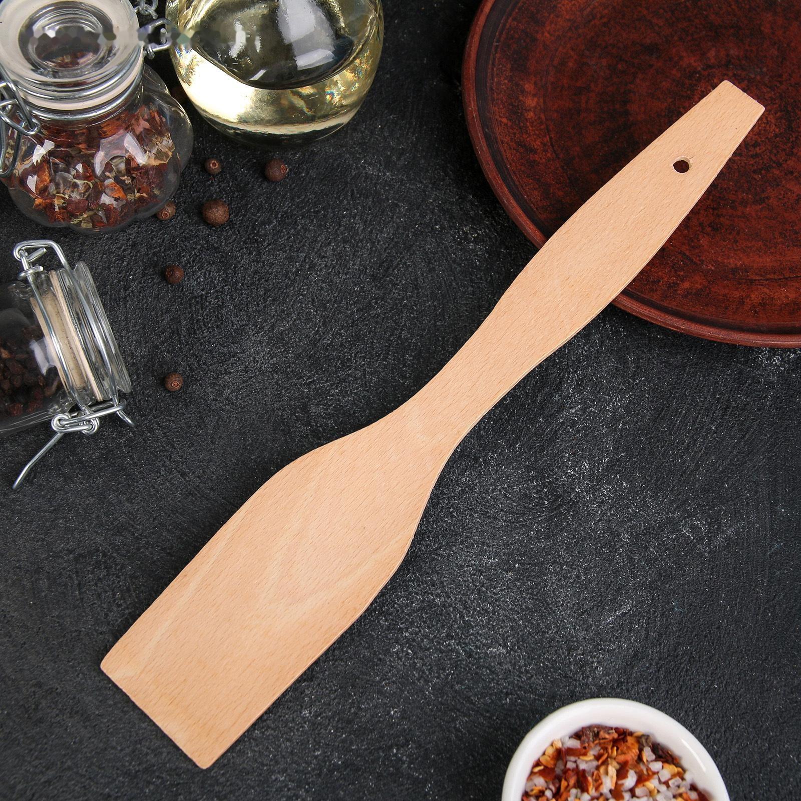 Лопатка кухонная буковая, 28×5,2 см