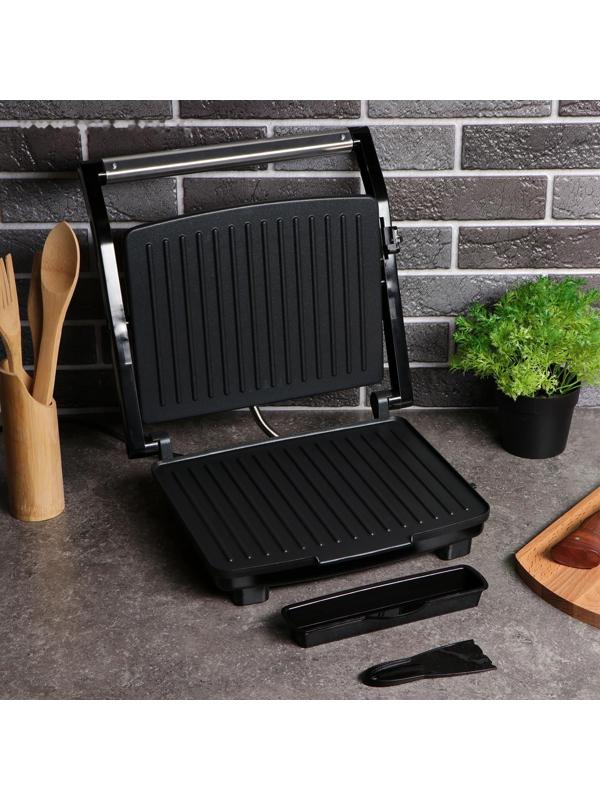 Электрогриль Luazon LEG-2001, 2000 Вт, антипригарное покрытие, 30х23.5 см