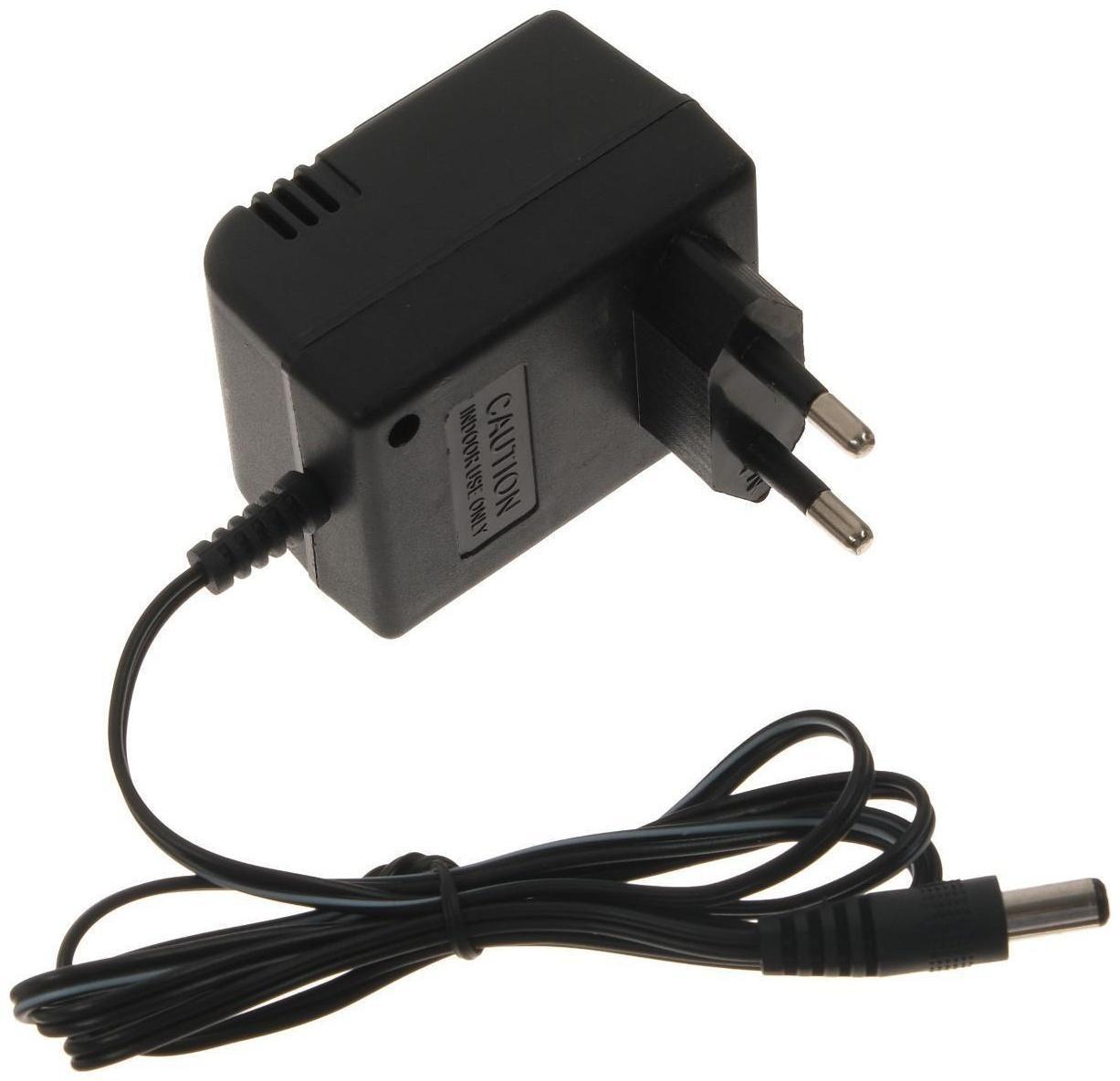 Блок питания LuazON IP-12-23-250-02, для игровой приставки Dendy, 9 вольт, 1 м, чёрный