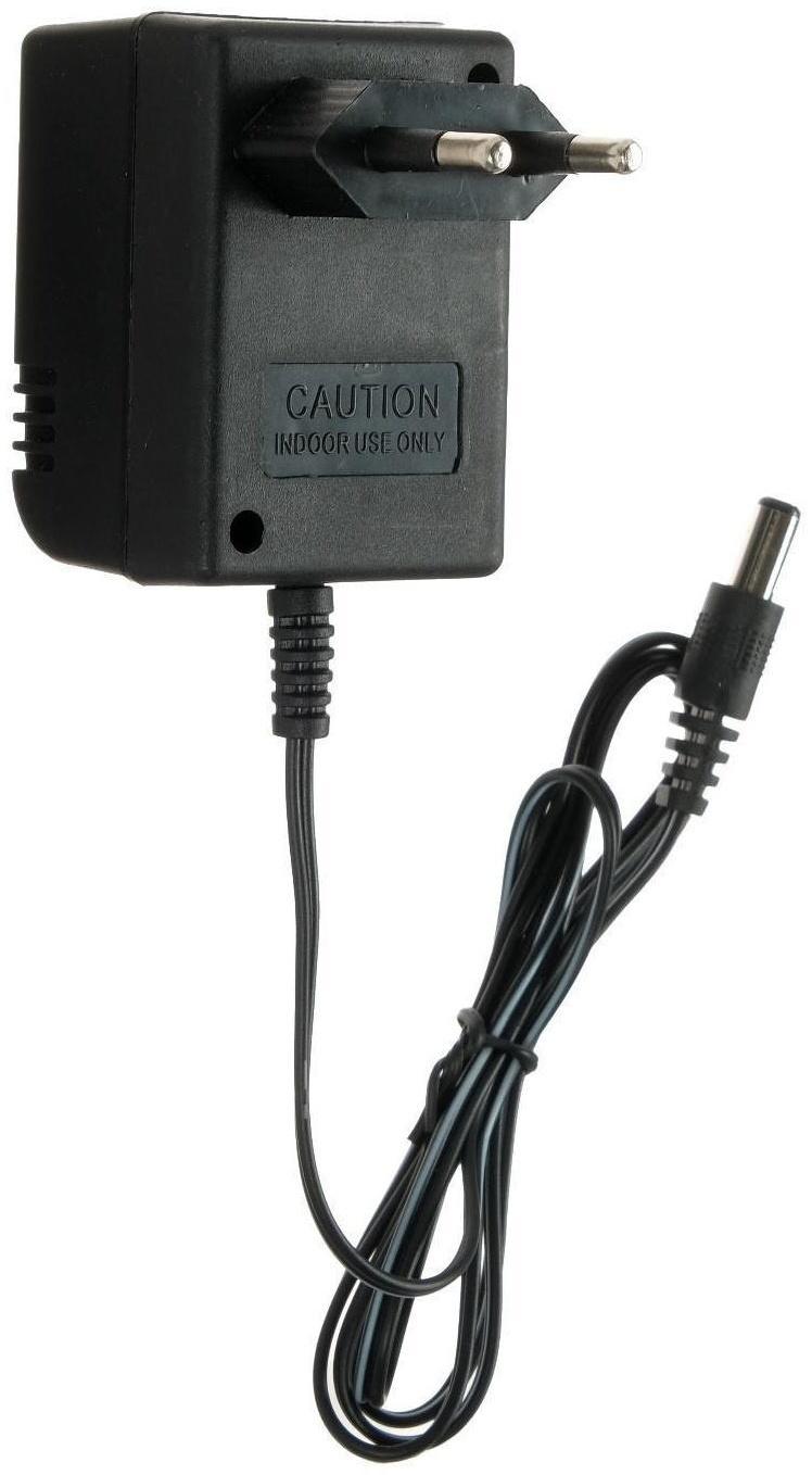 Блок питания LuazON IP-12-23-250-02, для игровой приставки Dendy, 9 вольт, 1 м, чёрный