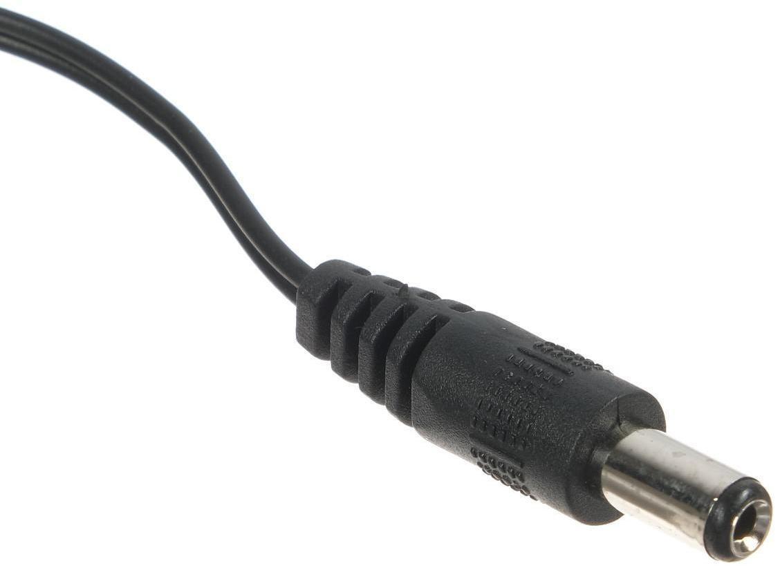 Блок питания LuazON IP-12-23-250-02, для игровой приставки Dendy, 9 вольт, 1 м, чёрный