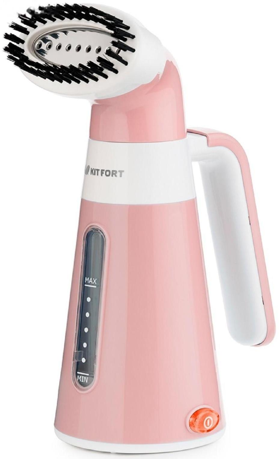 Отпариватель Kitfort KT-928-2, ручной, 600 Вт, 100 мл, 15 г/мин, шнур 1.7 м, персиковый