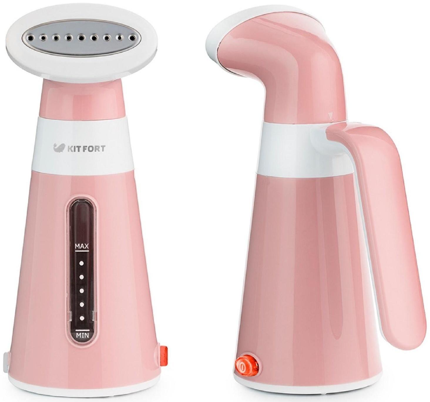 Отпариватель Kitfort KT-928-2, ручной, 600 Вт, 100 мл, 15 г/мин, шнур 1.7 м, персиковый