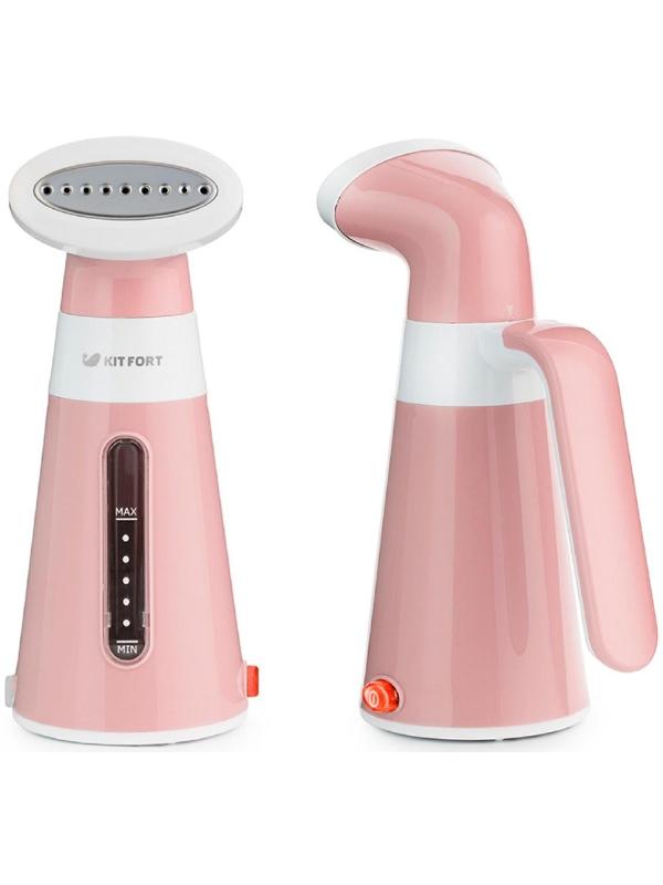 Отпариватель Kitfort KT-928-2, ручной, 600 Вт, 100 мл, 15 г/мин, шнур 1.7 м, персиковый