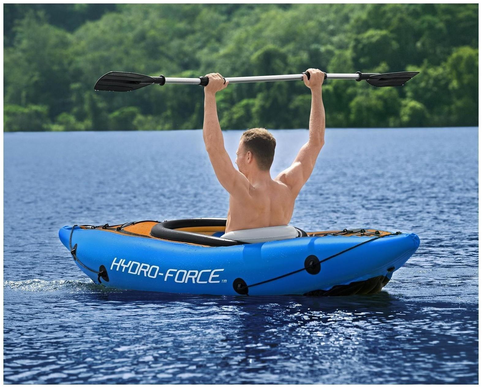 Лодка надувная Cove Champion, 275 x 81 см, вёсла, насос, 65115 Bestway