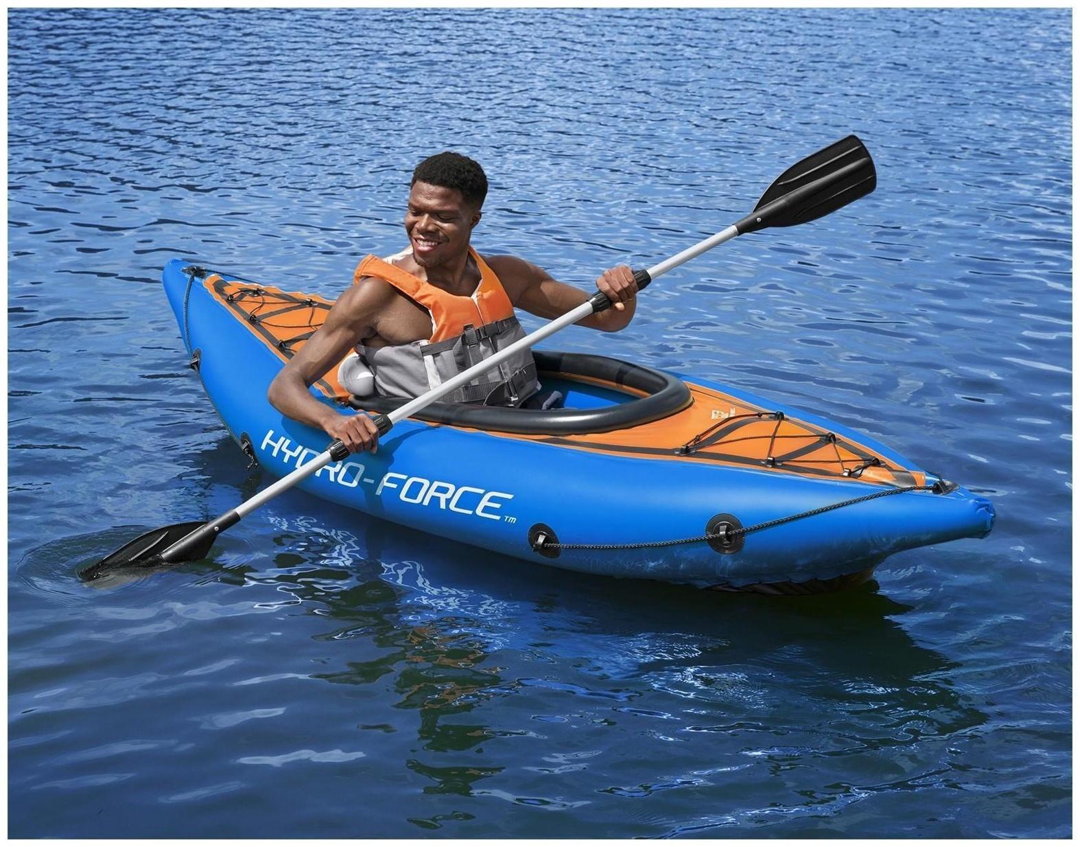 Лодка надувная Cove Champion, 275 x 81 см, вёсла, насос, 65115 Bestway