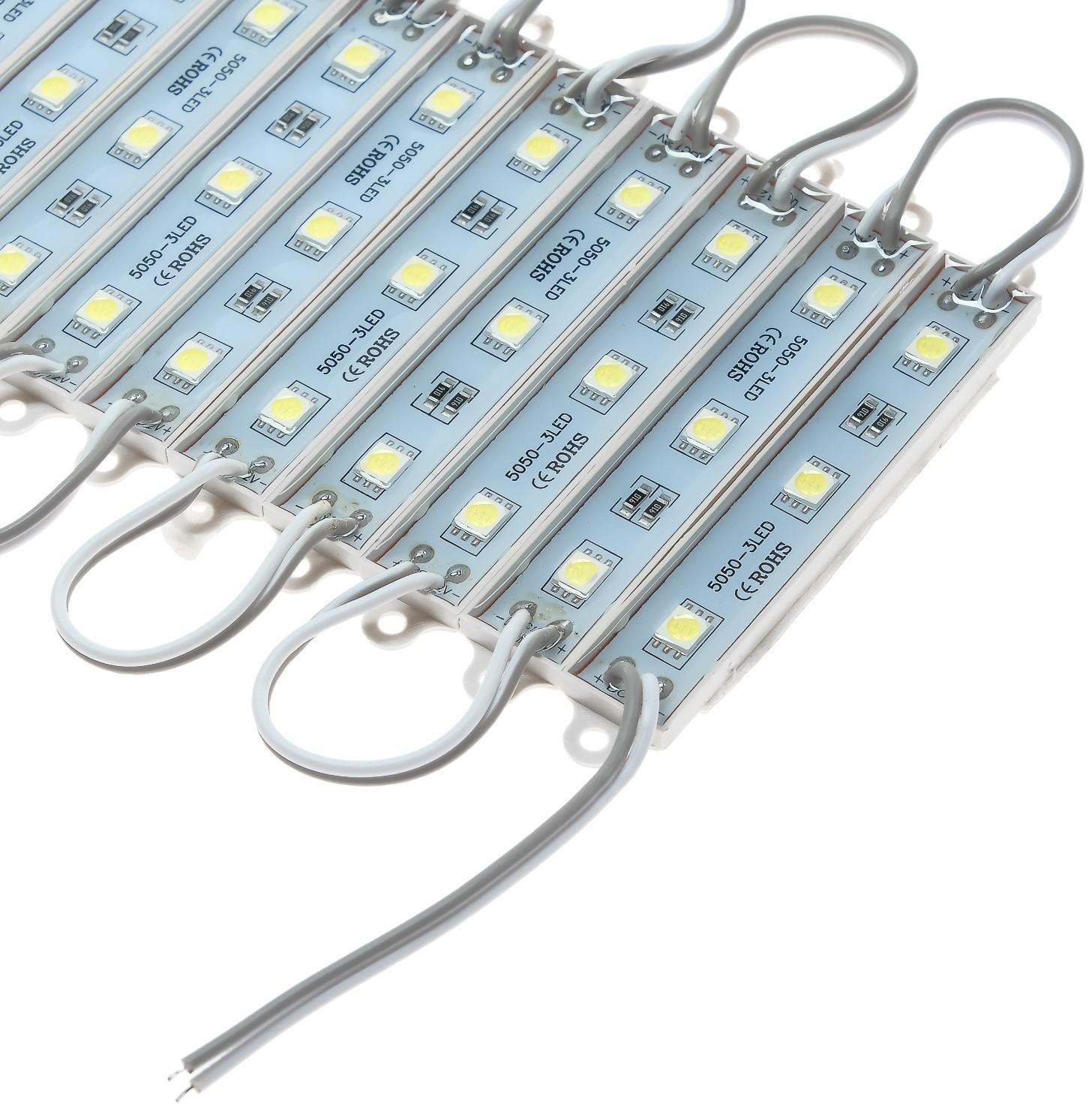 Светодиодная подсветка салона, 3 LED, 9х1.1 см, 12 В, IP68, клейкая основа, свет белый